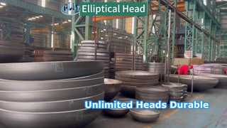 Les têtes elliptiques ne sont pas limitées par le diamètre ou l'épaisseur.