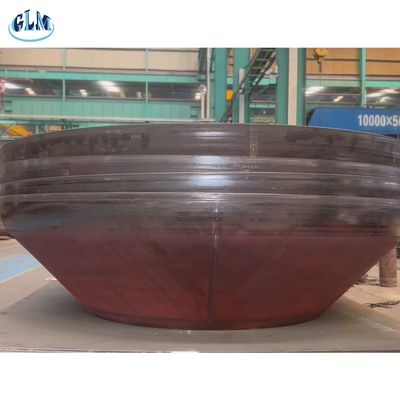 Fonds bombés coniques en acier au carbone poli pour cuves de réacteur et épaisseur non limitée