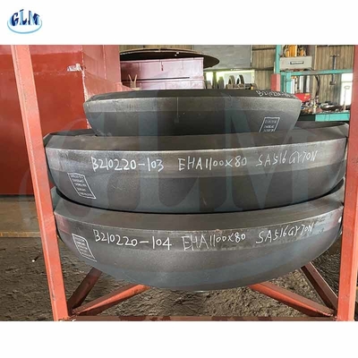 1100 mm x 80 mm Fin de récipient ellipsoïdale SA516 Gr70N Taille de la tête du réservoir elliptique