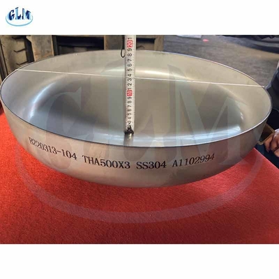 Épaisseur du diamètre 3mm de l'extrémité 500mm de plat de tête de SS304 THA Torispherical