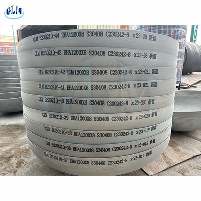 Épaisseur elliptique du diamètre 18mm des têtes 1200mm de réservoir de l'acier inoxydable S30408