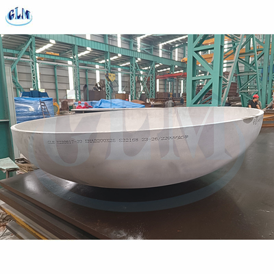 Fin de plaque ellipsoïdale en acier inoxydable 2200 mm Diamètre 25 mm Épaisseur