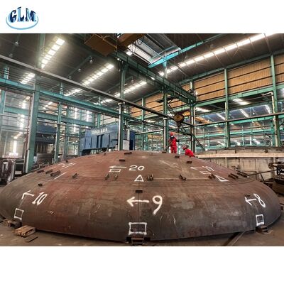 4200 mm de diamètre, tête de plaque torisphérique avec connexion de pressage à chaud et de soudage pour récipients sous pression