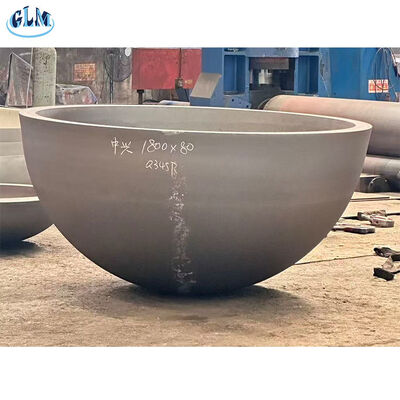 Têtes de réservoir hémisphériques en acier au carbone d'une épaisseur de 2 à 300 mm fabriquées selon la norme GB pour équipements sous pression